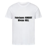 Das MarketPrint Premium Shirt "Feierabendlaune" zeigt schwarzen deutschen Text auf weichem Bio-Baumwoll-Single-Jersey in moderner Unisex-Passform.